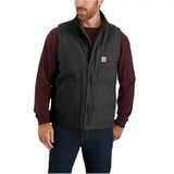 CARHARTT® Loose Fit Washed Duck Mock-Neck Vest, Sherpa-Lined - 104277