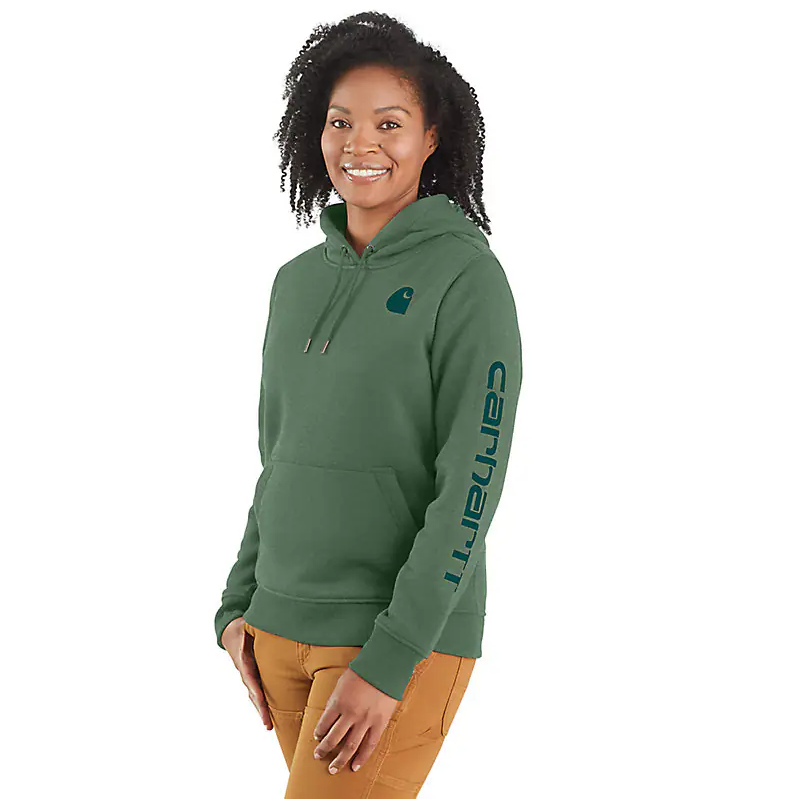 Carhartt Women's Relaxed Fit Midweight Logo Sleeve Graphic Sweatshirt - 102791