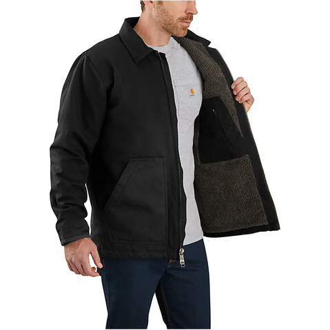 Carhartt Men's Loose Fit Washed Duck Sherpa Lined Field Jacket - 104293