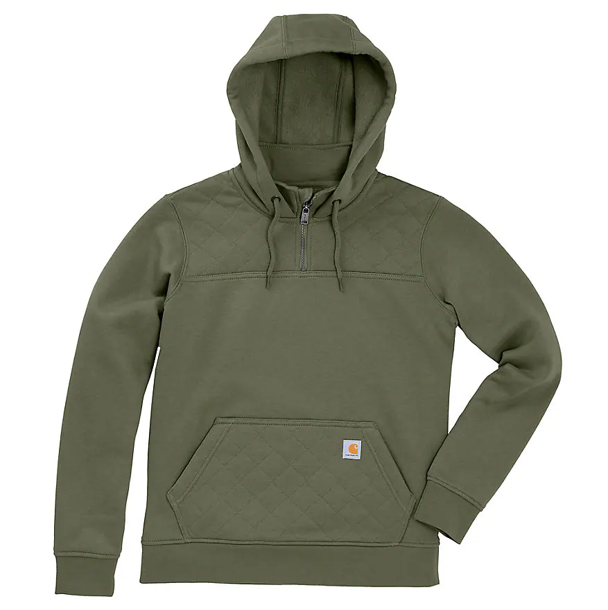 Carhartt Women's Rain Defender Paxton Quilted 1/4-Zip Hooded Sweatshirt - 107753