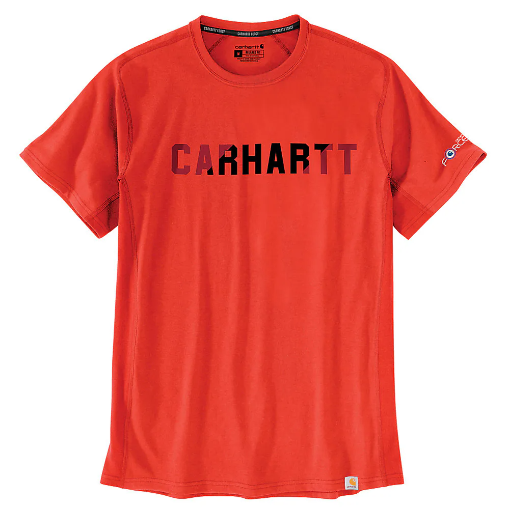 T-shirt graphique Carhartt Force® Relaxed Fit à manches courtes avec logo et motifs 105203