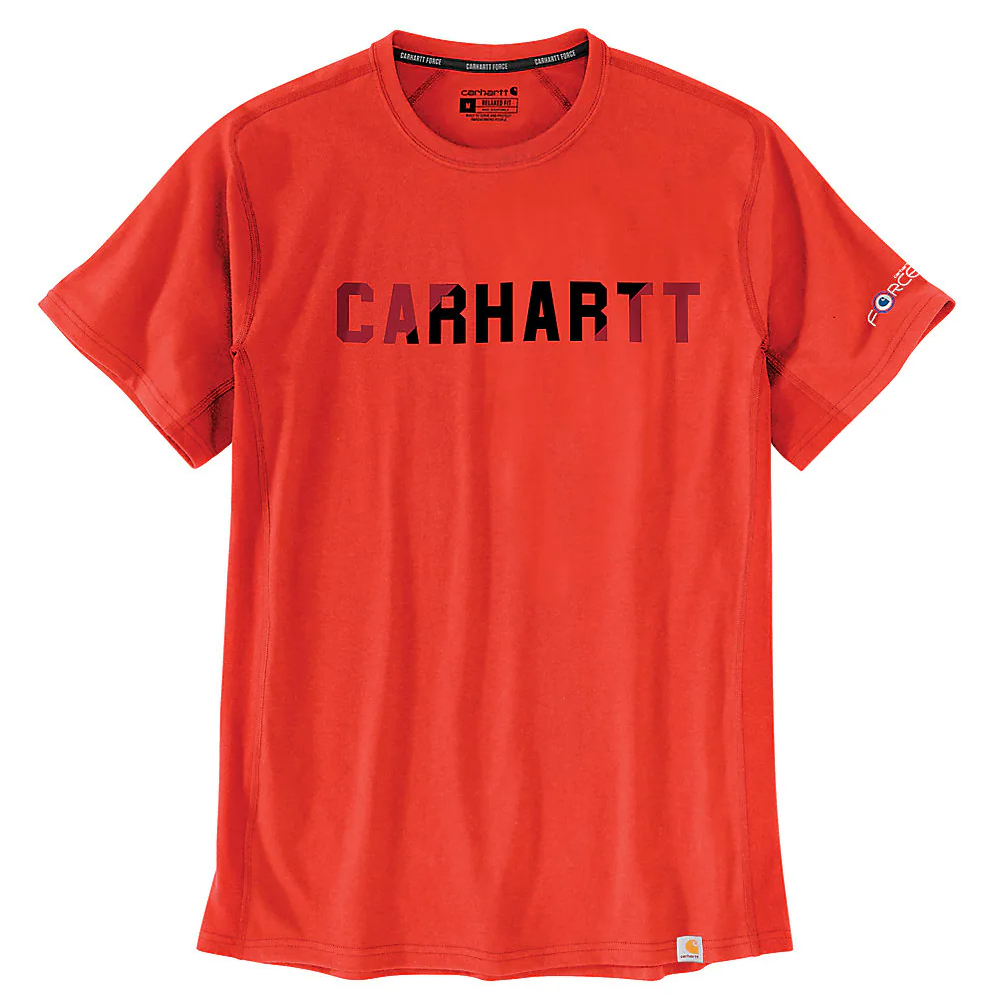 Carhartt Force® Relaxed Fit Midweight Short-Sleeve Block Logo