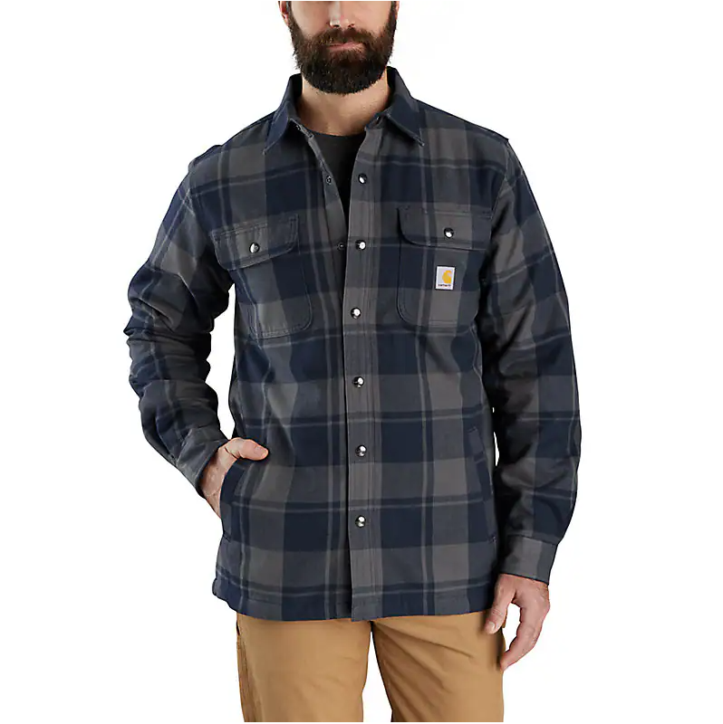 Carhartt Relaxed Fit Flannel Sherpa-Lined Shirt Jac - 105939