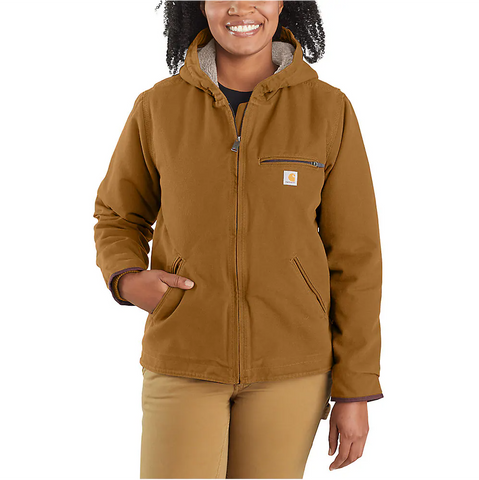 Carhartt Women's Loose Fit Washed Duck Sherpa Lined Jacket - 104292 – WORK  N WEAR