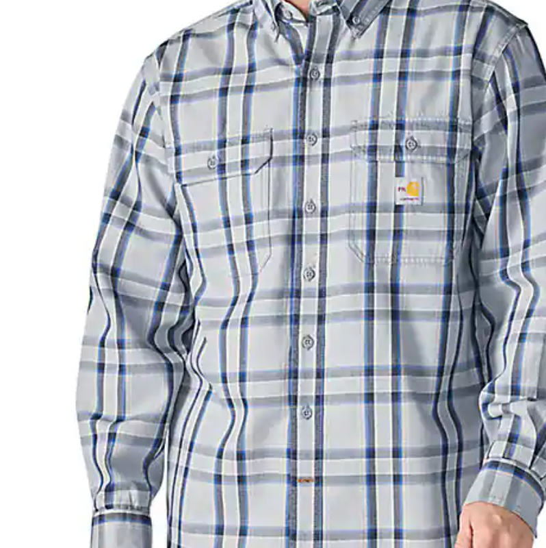 Carhartt FR Flame Resistant Long Sleeve Plaid Shirt - 104507