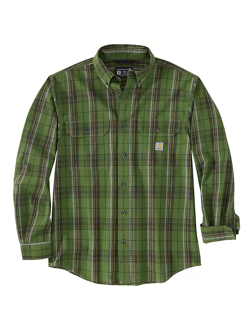 Chemise à carreaux Carhartt coupe ample mi-lourde en chambray à manches longues - 105946