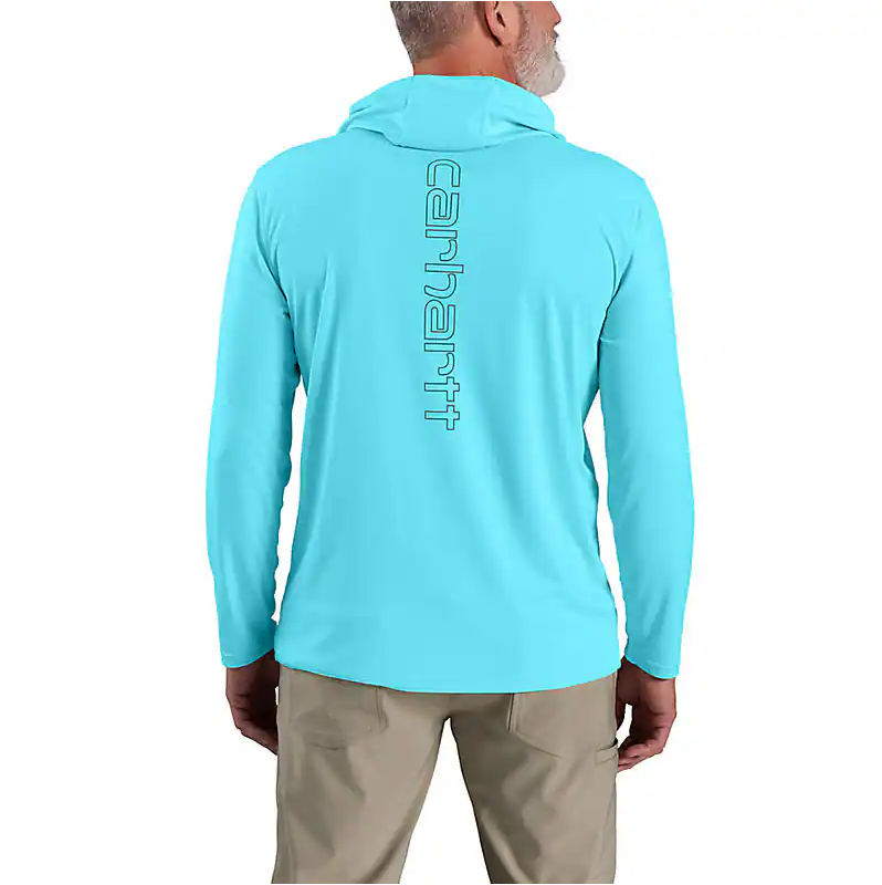 Carhartt Force® Sun Defender™ Lightweight Long-Sleeve Hooded Logo Graphic T-Shirt - 106165