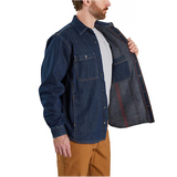 Carhartt Relaxed Fit Denim Fleece Lined Snap-Front Shirt Jac - 105605
