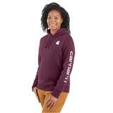 Carhartt Women's Relaxed Fit Midweight Logo Sleeve Graphic Sweatshirt - 102791