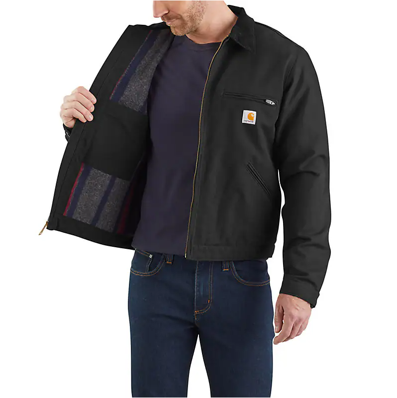 Veste traditionnelle Carhartt Detroit doublée en couverture coupe décontractée pour homme 103828