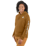 Carhartt Women's Relaxed Fit Midweight Logo Sleeve Graphic Sweatshirt - 102791