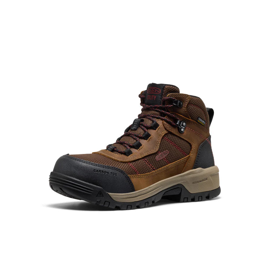 KEEN Women's CSA Skokie Hiker Mid Waterproof Work Boot (Carbon Toe)