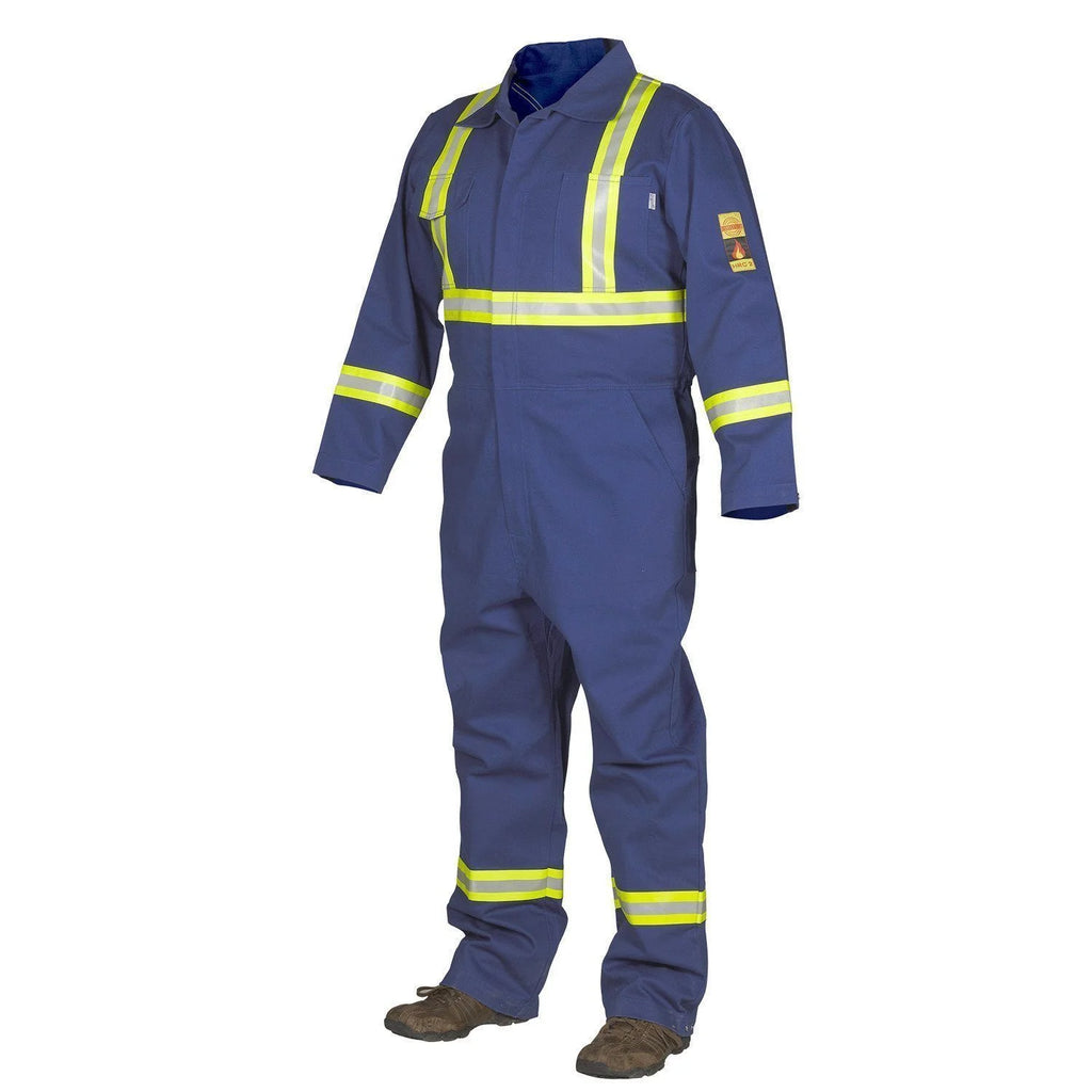 FORCEFIELD FR Treated, 100% Cotton Coverall with Reflective Tape 024-FRC