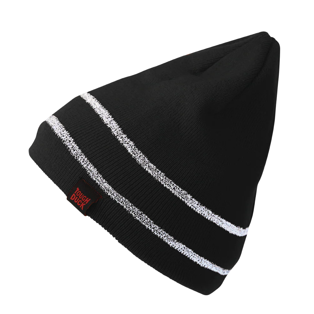 Tough Duck Acrylic Knit Touque w/ Reflective Striping - i458