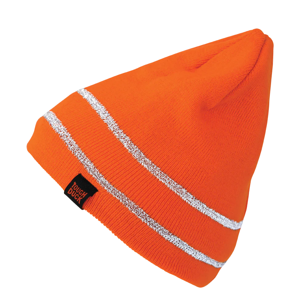 Tough Duck Acrylic Knit Touque w/ Reflective Striping - i458