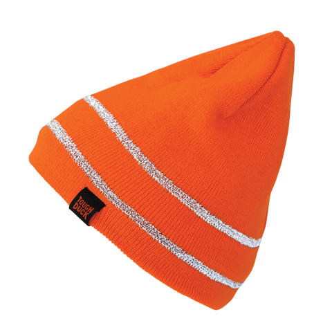 Tough Duck Acrylic Knit Touque w/ Reflective Striping - i458