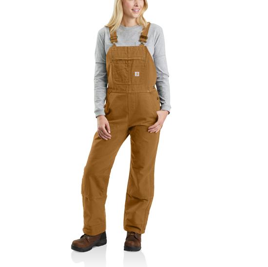 Carhartt® Peto de Babero Aislante de Lona Lavada de Ajuste Relajado para Mujer 104049