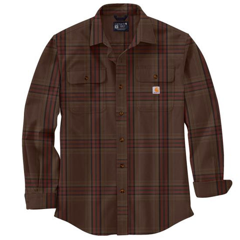 Carhartt Loose Fit Heavyweight Flannel Long-Sleeve Plaid Shirt