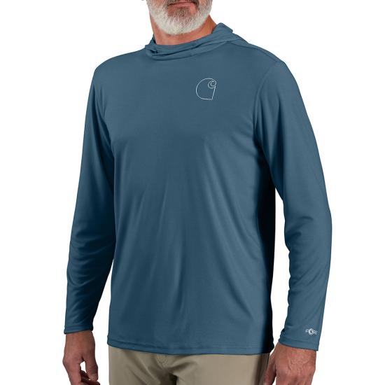 Carhartt Force® Sun Defender™ Lightweight Long-Sleeve Hooded Logo Graphic T-Shirt - 106165
