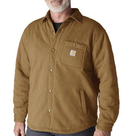 Carhartt Rain Defender® Loose Fit Heavyweight Quilted Snap Front Shirt Jac - 107270