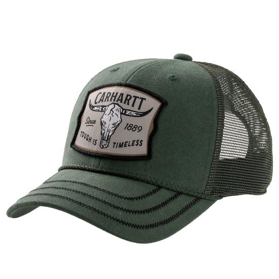 Carhartt Canvas Mesh-Back Oakland Steer Cap - 107718
