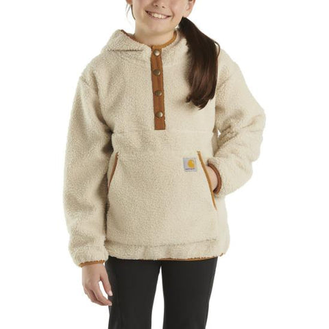 Carhartt Long-Sleeve Fleece Quarter-Snap Sweatshirt - Girls - CA9987