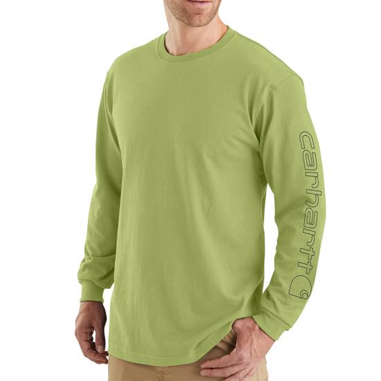 Carhartt Loose Fit Heavyweight Long-Sleeve Logo Graphic T-Shirt - K231