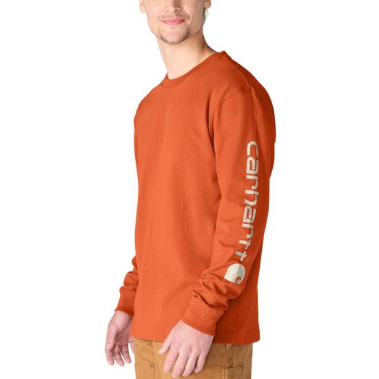 Camiseta de manga larga con logo gráfico, peso pesado y corte holgado Carhartt - K231