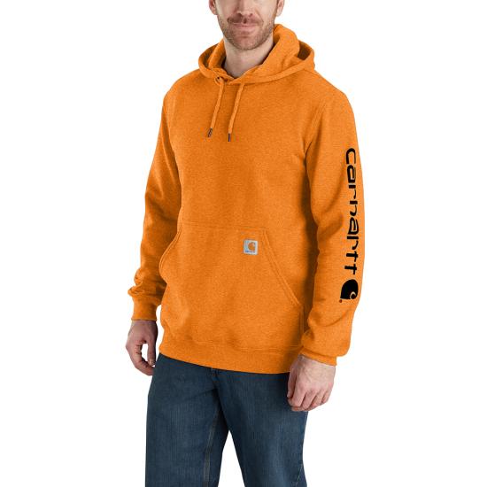 【送料&関税込】Carhartt Logo Patch Hoodie Carhartt Men's Logo Sleeve Pullover Hoodie | Mark's