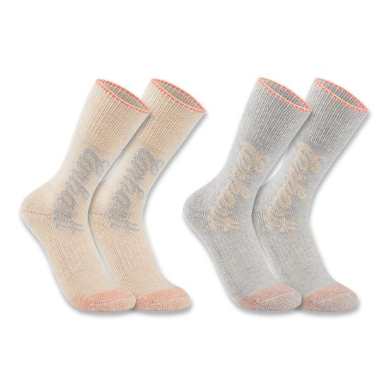 Carhartt Women's Midweight Cotton Tencel™ Fiber Blend Crew Socks 2Pair /Pack - SC2682W