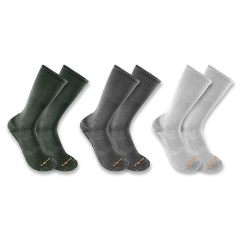 Carhartt Midweight Cotton-Tencel™ Comfort Crew Sock 3-Pack - SC8023M