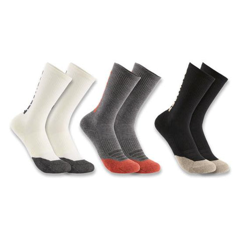Carhartt Women's Midweight Cotton-Tencel™ Logo Crew Sock 3-Pack - SC9873W