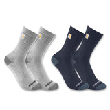 Carhartt FORCE® Men’s Midweight Logo Crew Socks 2 Pack SC9972M