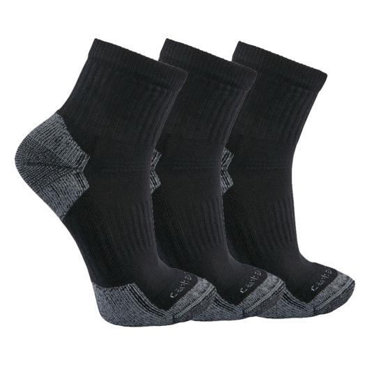 Chaussettes quart de hauteur en mélange de coton de poids moyen Carhartt - Paquet de 3 - SQ6103M