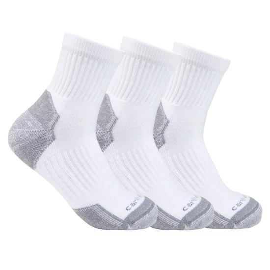 Carhartt Midweight Cotton Blend Quarter Socks 3-Pack - SQ6103M