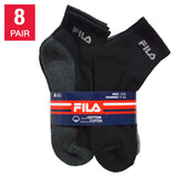 FILA Men's Athletic Performance Quarter Socks 8Pair/ Pack