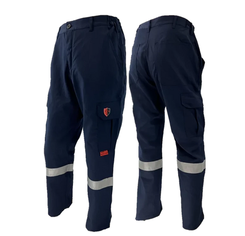 Atlas FR / AR Navy Hi-Vis Cargo Pants with 2" Striping 405