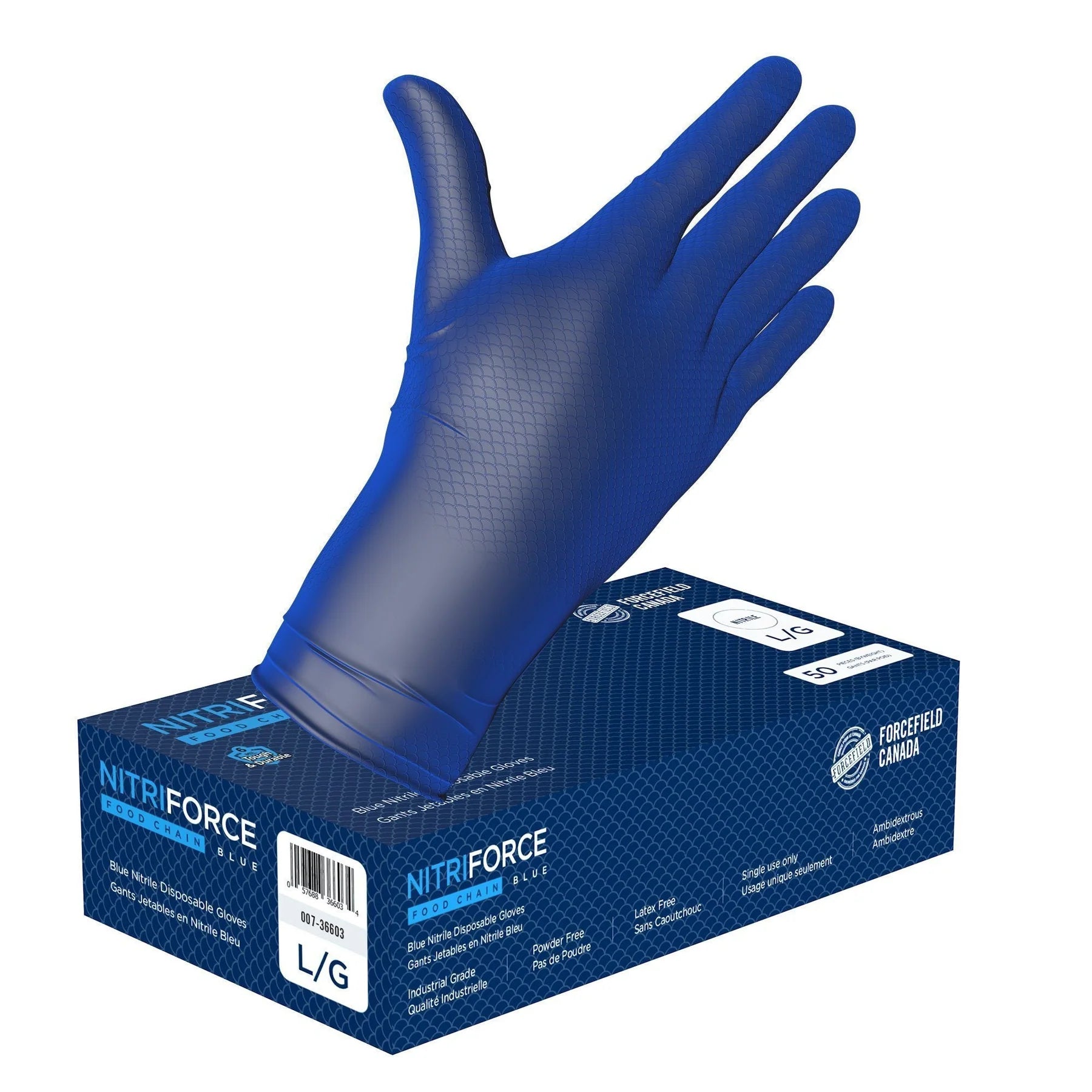 Forcefield NitriForce Foodchain Textured Nitrile Disposable Gloves - 007-3660x