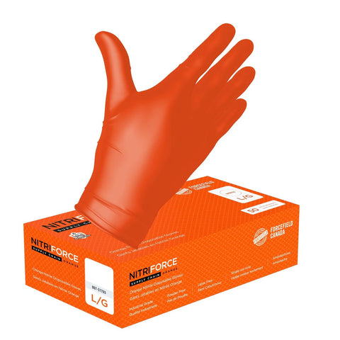 Forcefield NitriForce Supply Chain Textured 6mm Nitrile Disposable Gloves - 007-5770x