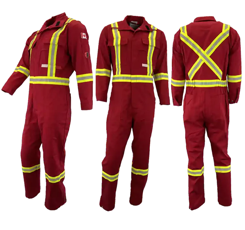 Atlas Guardian Men s Hi Vis FR AR Coveralls 1072 Red 44 REG