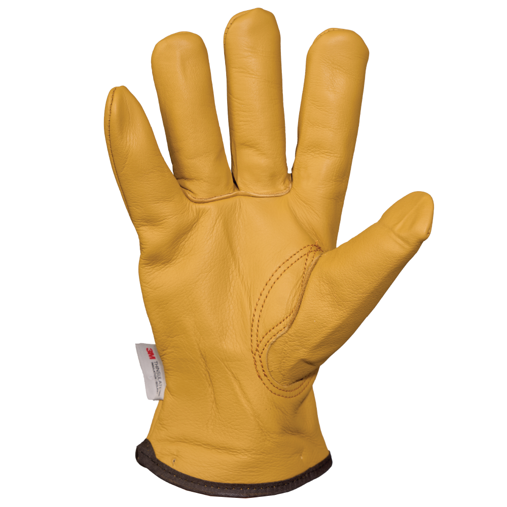 Tough Duck WG081 - 3M™ Thinsulate™ lined Leather Driver's Glove with Keyhole Thumb