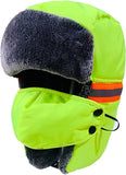 Misty Mountain Thermal Aviator Hat With Face Mask Hi Vis Strip