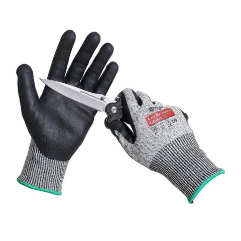 Brigic Level 5 Cut Resistant Gloves, Foam Nitrile Coating