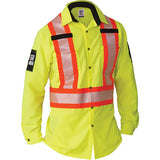BIG BILL Unisex Hi-Vis L/S Ripstop Work Shirt with dual Chest Pocket - 144HVP