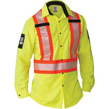 BIGBILL Unisex Hi-Vis L/S Ripstop Work Shirt with dual Chest Pocket - 144HVP