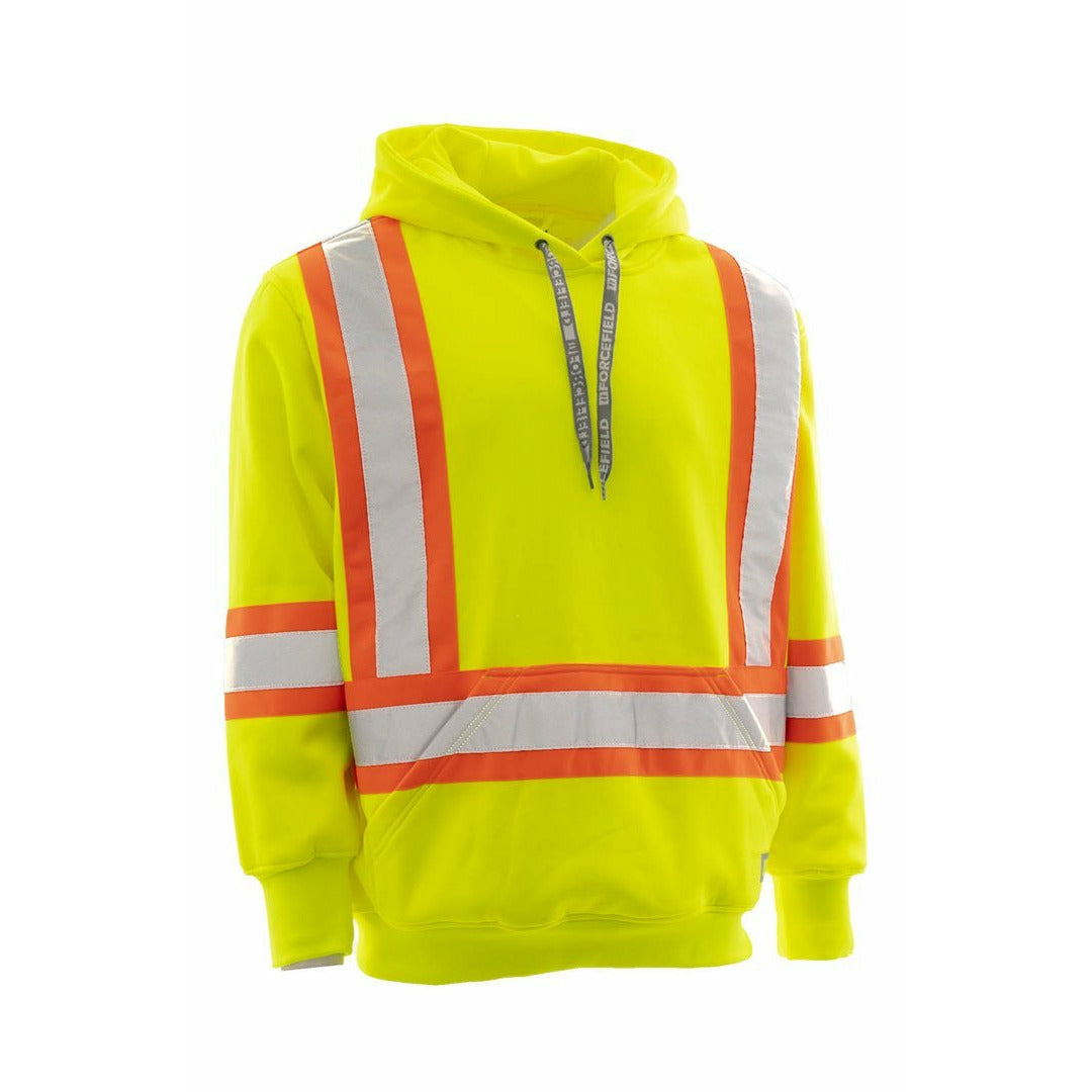 Forcefield Deluxe Hi-Vis Pullover Hoodie, Attached Hood 024-P854