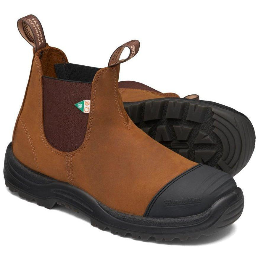 Blundstone 169 - Work & Safety Boot Rubber Toe Cap Saddle Brown