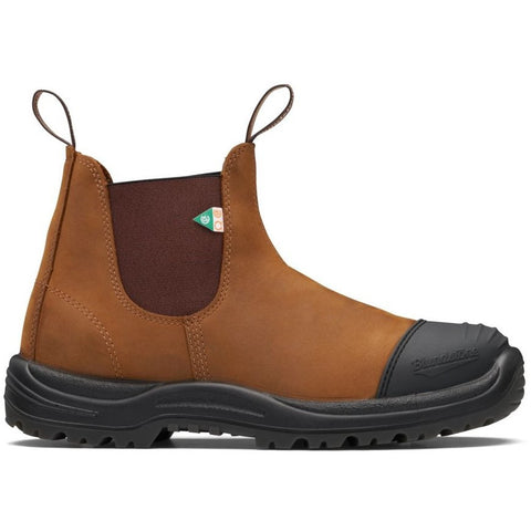 Blundstone 169 Work Safety Boot Rubber Toe Cap Crazy Horse Brown WORK N WEAR