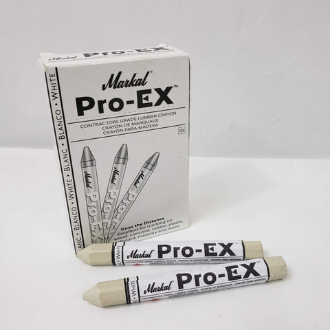 Markal Pro-Ex Lumber Crayons - White