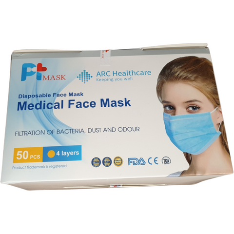 Masque facial médical jetable à 4 couches